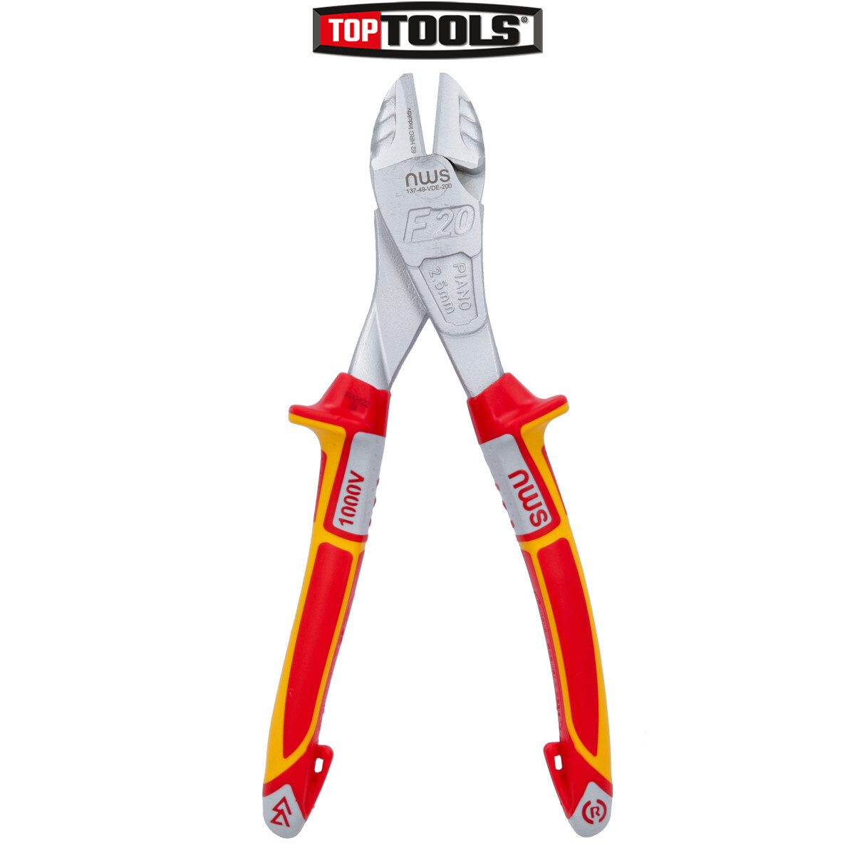 NWS N137-49-VDE-200-SB 200mm Heavy Duty Electrician's Flush Cut Side Cutter