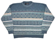 Vintage Colore Sweater Men  s Size XL Fair Isle Italian Wool Blend Made In Italy