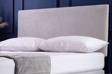 Headboard Wrap Cover All Sizes 3 Depths Faux Suede Cloud Light Grey