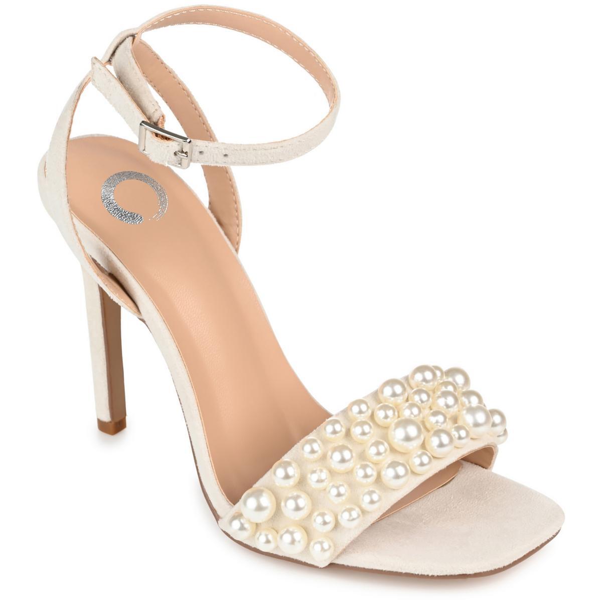 Женские босоножки на плоской подошве Romey бежевого цвета из коллекции Journee Collection 8 Medium (B,M) BHFO 4599