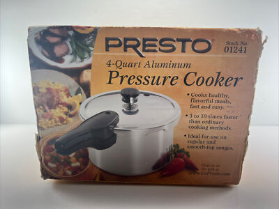 Presto 01241 4-Quart Aluminum Pressure Cooker new