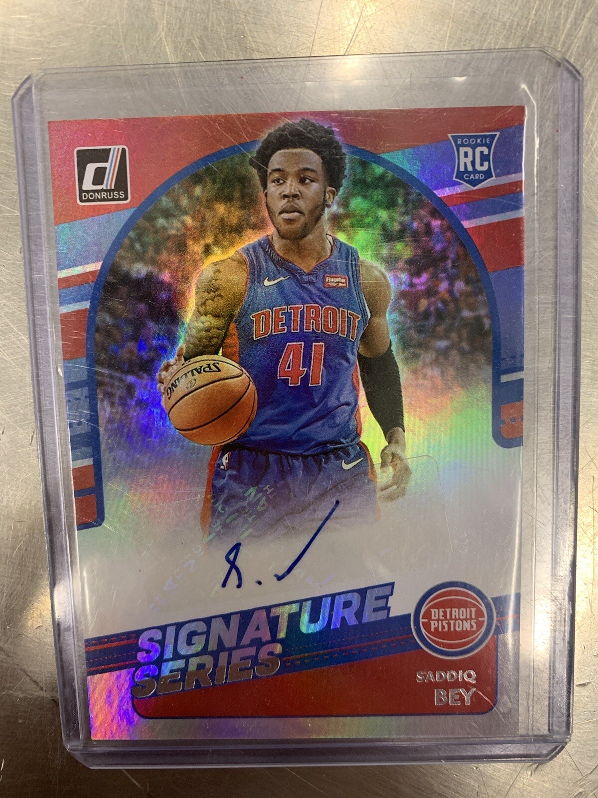 2020-21 Donruss Signature Series Saddiq Bey RC Autograph #SG-SBE