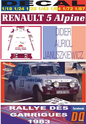 Renault 5 Alpine Gr.2 2° Tour de Corse 1979 - scale 1/43rd 1970-1979