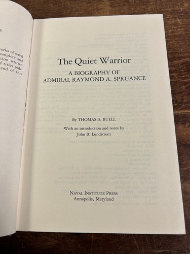 1987 Classics of Naval Literature : The Quiet Warrior Admiral Spruance, Buell - Foto 4 di 6