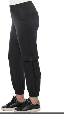 Patch Pocket Black Jogger Pants Size 