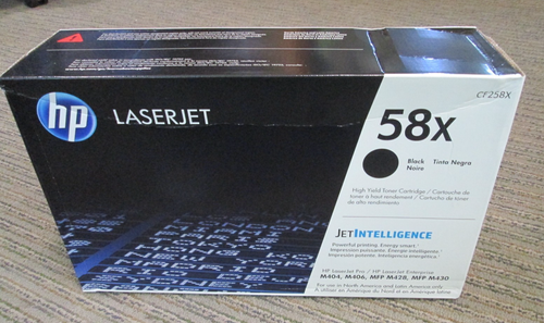 NEW GENUINE HP 58X Black Toner CF258X Dented Box | eBay