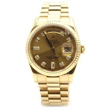 Rolex Day-Date 36mm 18K Yellow Gold Diamond Dial Watch