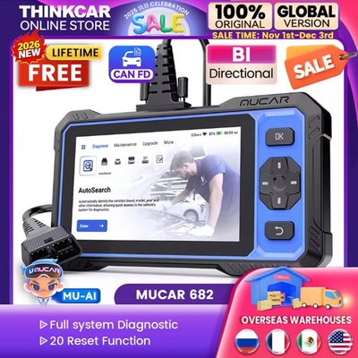  MUCAR 682 AI-Assist Diagnostic Scanner Full System Scan Tool 20 Services CANFD 