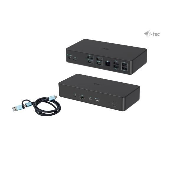 i-tec USB 3.0 / USB-C / Thunderbolt 3 Professional Dual 4K Display Docking Station Generation 2 + Power Delivery 100W - Immagine 3
