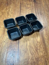 6 Black Solid Plastic Drawer Organizer Tray Tool Storage Toolbox Bin 3"x 3"x 2"
