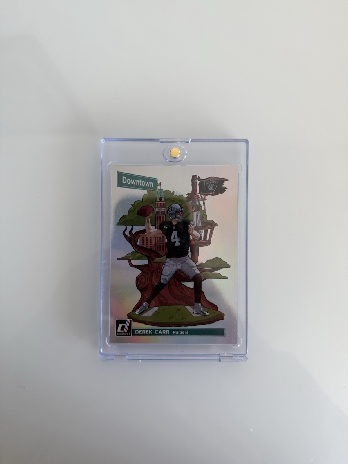 2018 Panini Donruss Downtown! Derek Carr #DT-6(RARE COPY) Oakland Raiders