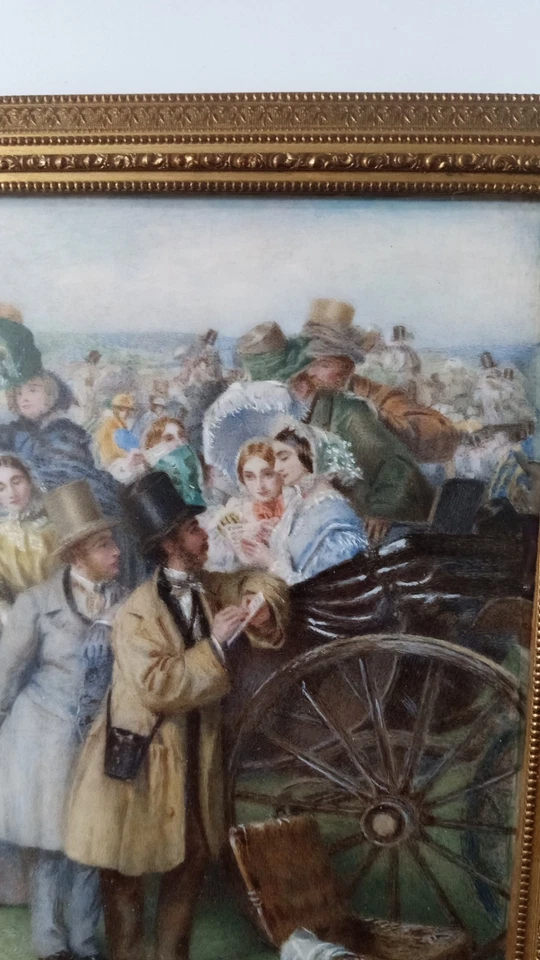 Miniature Painting After Frith "Derby Day" 1858 - Image 2 of 3