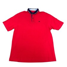 Polo Burberrys uomo rossa manica corta cotone grande