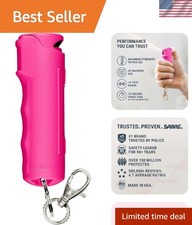 Sabre Pink Pepper Gel Spray with Keychain - Maximum Strength Self Defense