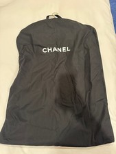 Chanel XL Heavy Duty Folding Garment Bag with cc velvet hanger 63  L x 23  W