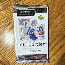 Upper Deck 2001 Top Tier NFL Football Premiere Edition Pack 5 Cards