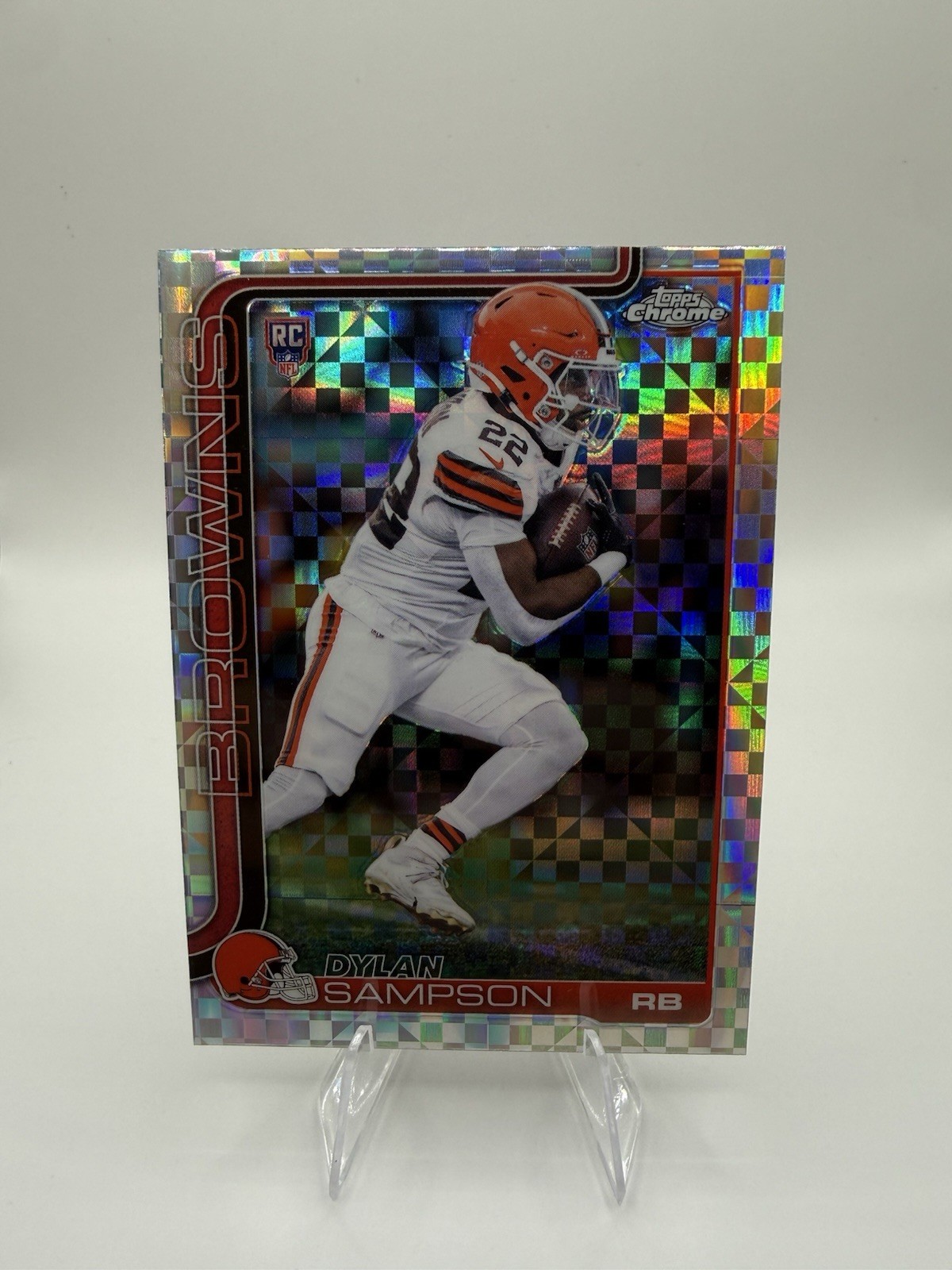 2025 Topps Chrome Dylan Sampson Geometric X Fractor No:308
