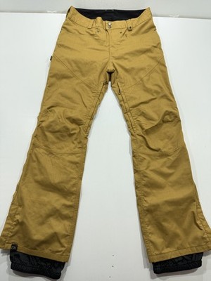 Dakine Snowboard Pants Mens Large Mustard Yellow Ski Snow Technical Outerwear