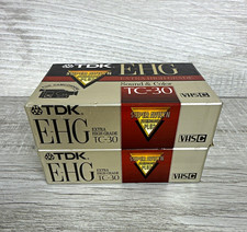 TDK E-HG TC-30 VHS-C Blank Camcorder Video Tapes Lot 2 New Sealed TC-30EHG Japan