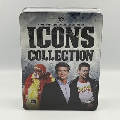 WWE Icons Collection Tin Box Set(8 Discs DVD)NEW RARE OOPHulk Hogan,Roddy Piper