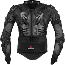 HEROBIKER Motorcycle Full Body Armor Jacket spine chest Medium, Black 