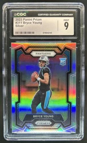 2023 Panini Prizm Bryce Young RC Silver Rookie #311 Panthers CGC 9 MINT