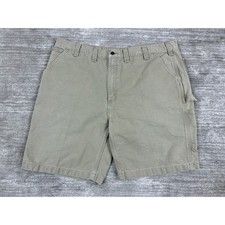 Carhartt Carpenter Shorts Mens 44 Tan Relaxed Fit Canvas Utility Workwear 100246