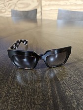 Prada SPR 28P Floral Havana Logo Square Sunglasses Please Read 