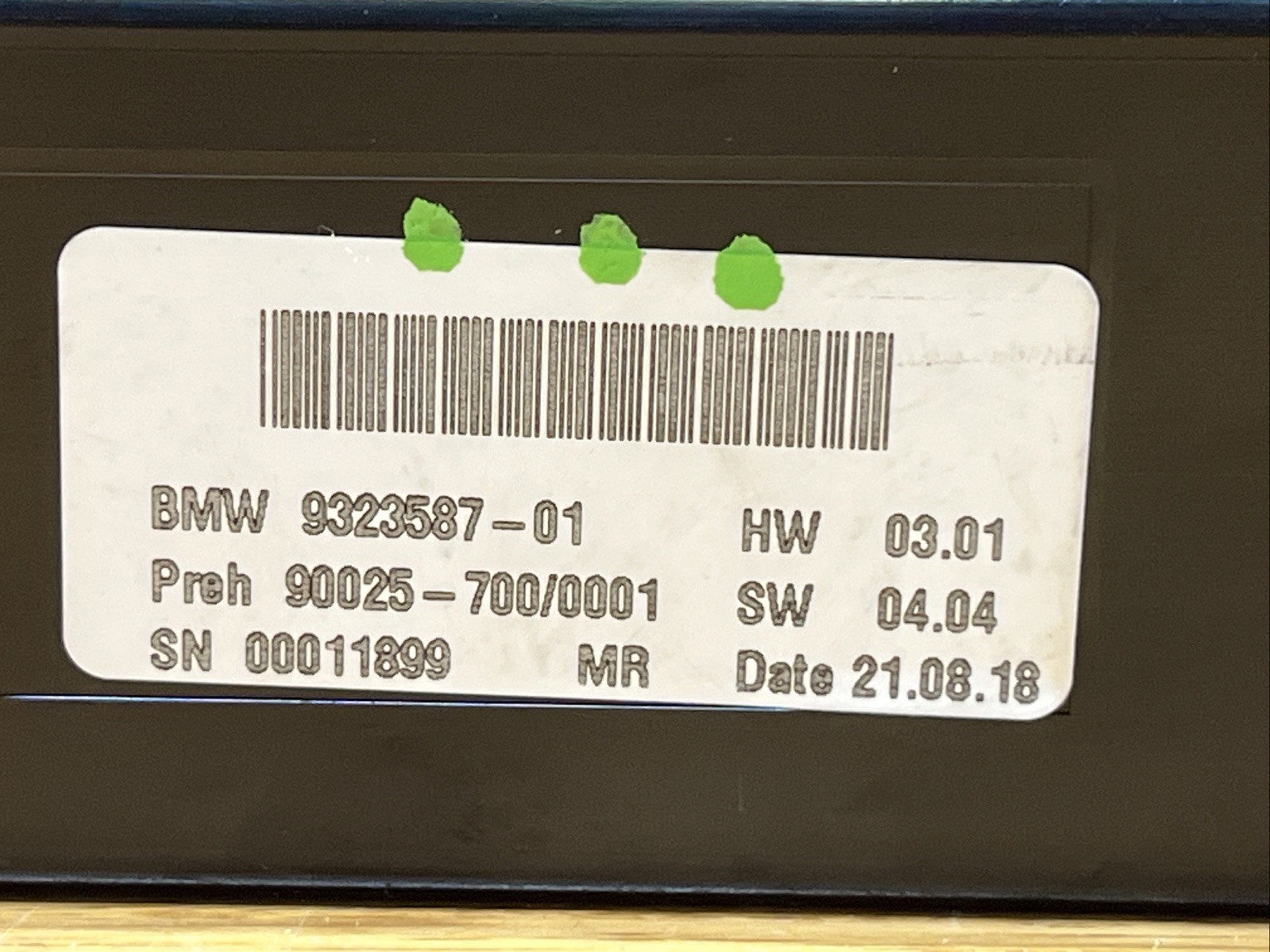 2017-2023 Rolls Royce Dawn RR6 Rear Climate AC Control Panel Switch 9323587 OEM