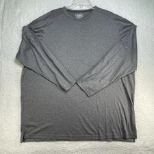 Foundry Supply Co Shirt Mens 2XLT Gray Long Sleeve Polyester Tee Shirt