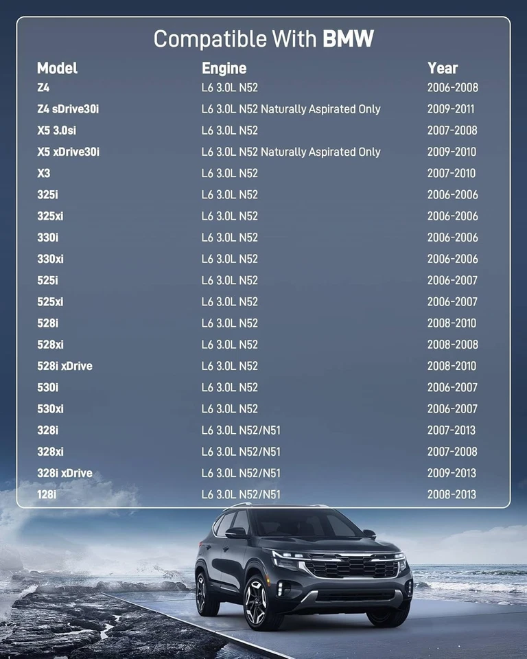 Electric Water Pump for BMW X3 Z4 X5 128i 323i 328i 528i 2006-2013 3.0L N51 N52 Foto 2 de 4