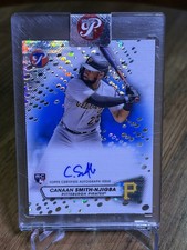 2023 Topps Pristine - Pristine Autographs Canaan Smith-Njigba #PA-CS Blue Pulsar