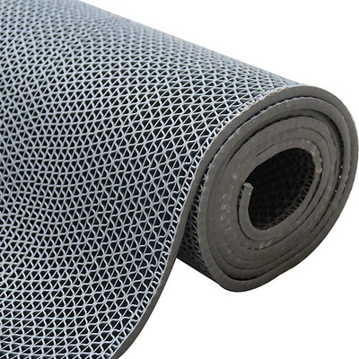 Heavy Duty Non-Slip Drainage Floor Mat 3x10ft for Wet Areas - Grey