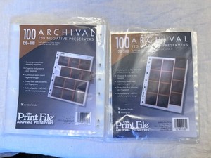 Print File Archival Preservers 120 Negatives  120-3HB, Pack of 25