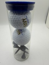 Golf Ball Set United States Navy Two with Six Tees Gold Logo 1-800-USA-NAVY T3