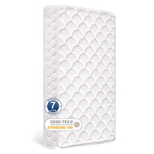 Premium Crib Toddler Mattress-52"X27.6"X5", 100 Knitted Fabric, Soft Moisture