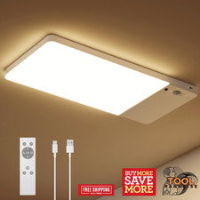 Rechargeable Motion Sensor Ceiling Light 12000mAh Battery 3 Color Temps Remote