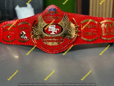 Custom San Francisco 49ers Wrestling Adult Size Championship Belt 2MM Brass