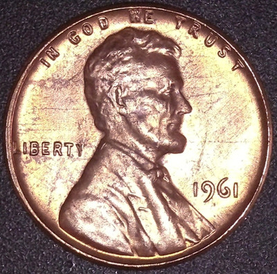 1961 LINCOLN PENNY 1C , 3 COINS ERRORS LIBERTY, Y ,RIM T ,B , SEE PHOTO'S