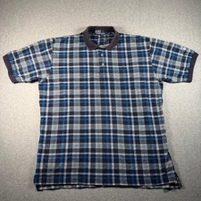 Polo Ralph Lauren Players Club Shirt Men's XL Plaid Cotton Short Sleeve USA Made