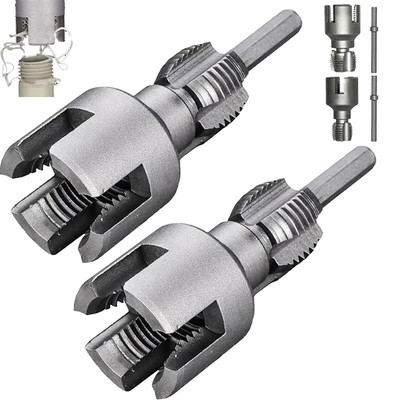 2PCS Integrated Internal & External Pipe Threading Tool with 1/2'' & 3/4'' Di...