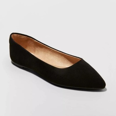 NEW A New Day Corinna Ballet Flats with Memory Foam Insole - Black - Size 9.5