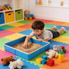 Kids Sandbox Tray Play Mat Non Woven Fabric Reusable Easy to Clean Smooth