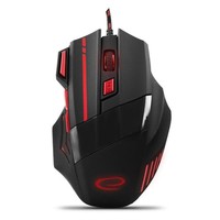Esperanza MX201 Wolf Optical Gaming 7D Usb-Kabelmaus Schwarz Und Rot