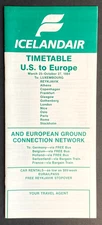 Icelandair USA-Europe Timetable Effective March 25, 1984