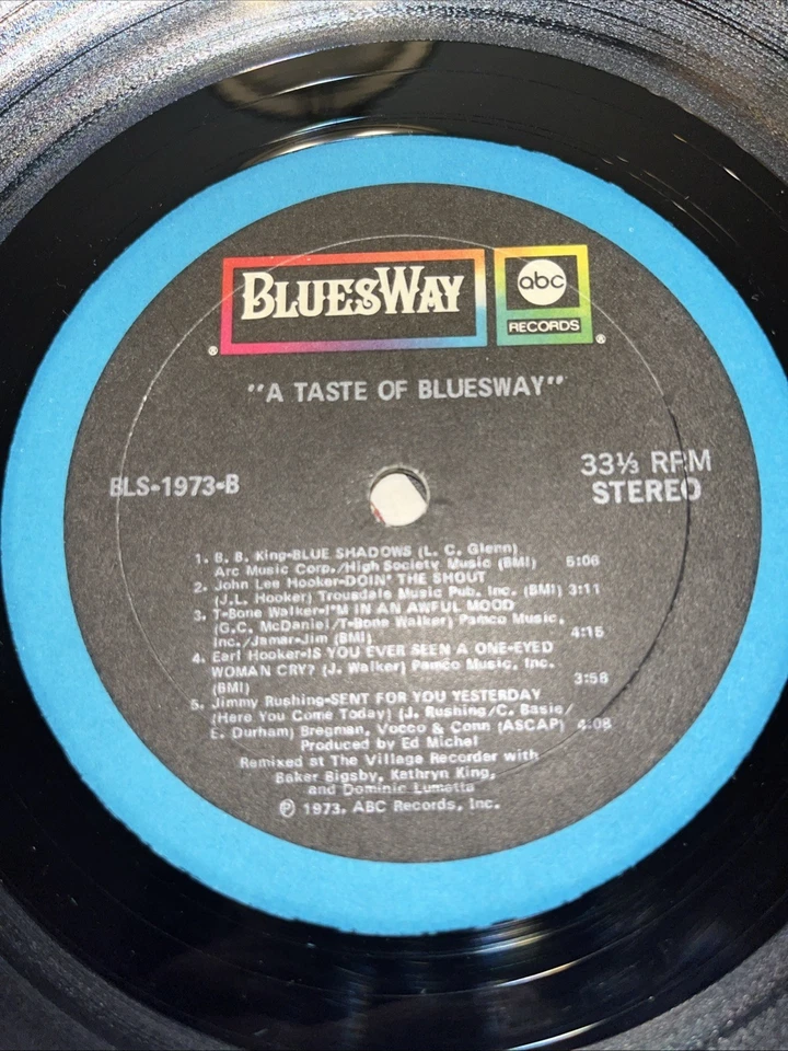 A TASTE OF BLUESWAY - 1973 ABC Vinyl 12'' LP ALBUM VG/ G Foto 4 de 4