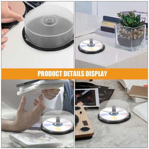 4 Pcs CD Storage Bin Empty Dvd Bucket Blank Cases Bathroom Organizers and - Afbeelding 7 van 12