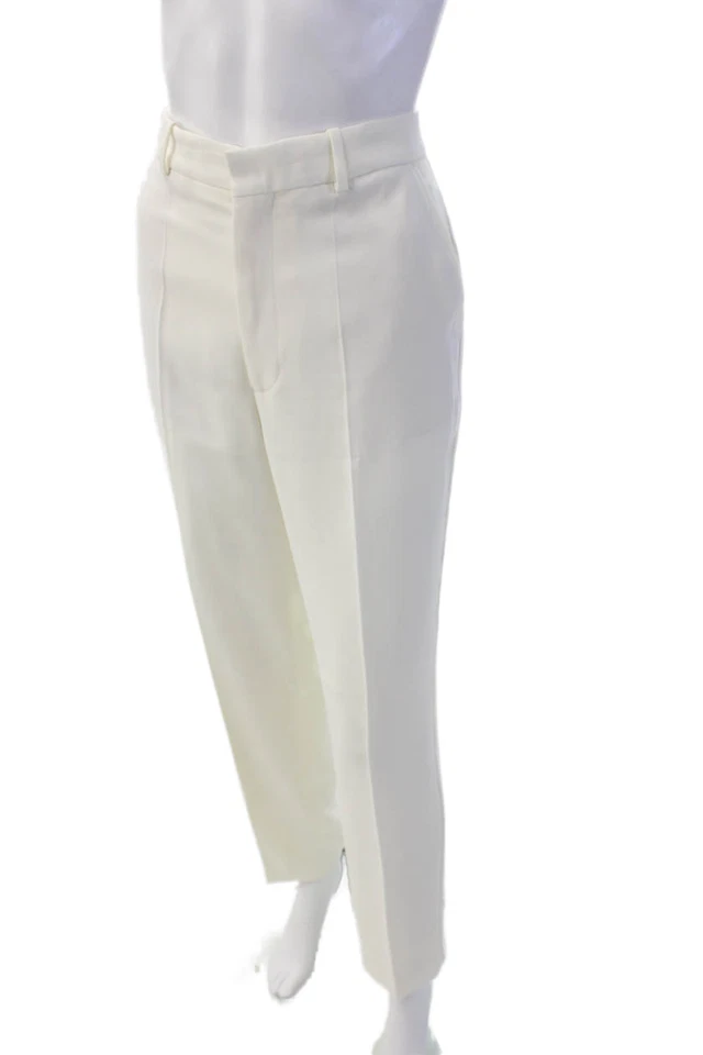 Polo Ralph Lauren Womens Zipper Fly Mid Rise Pleated Dress Pants White Size 6 - Image 2 of 4