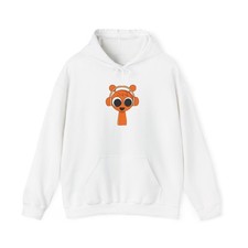Sprunki Orin Headphones Hoodie   Cute Orange Music Bear Pullover