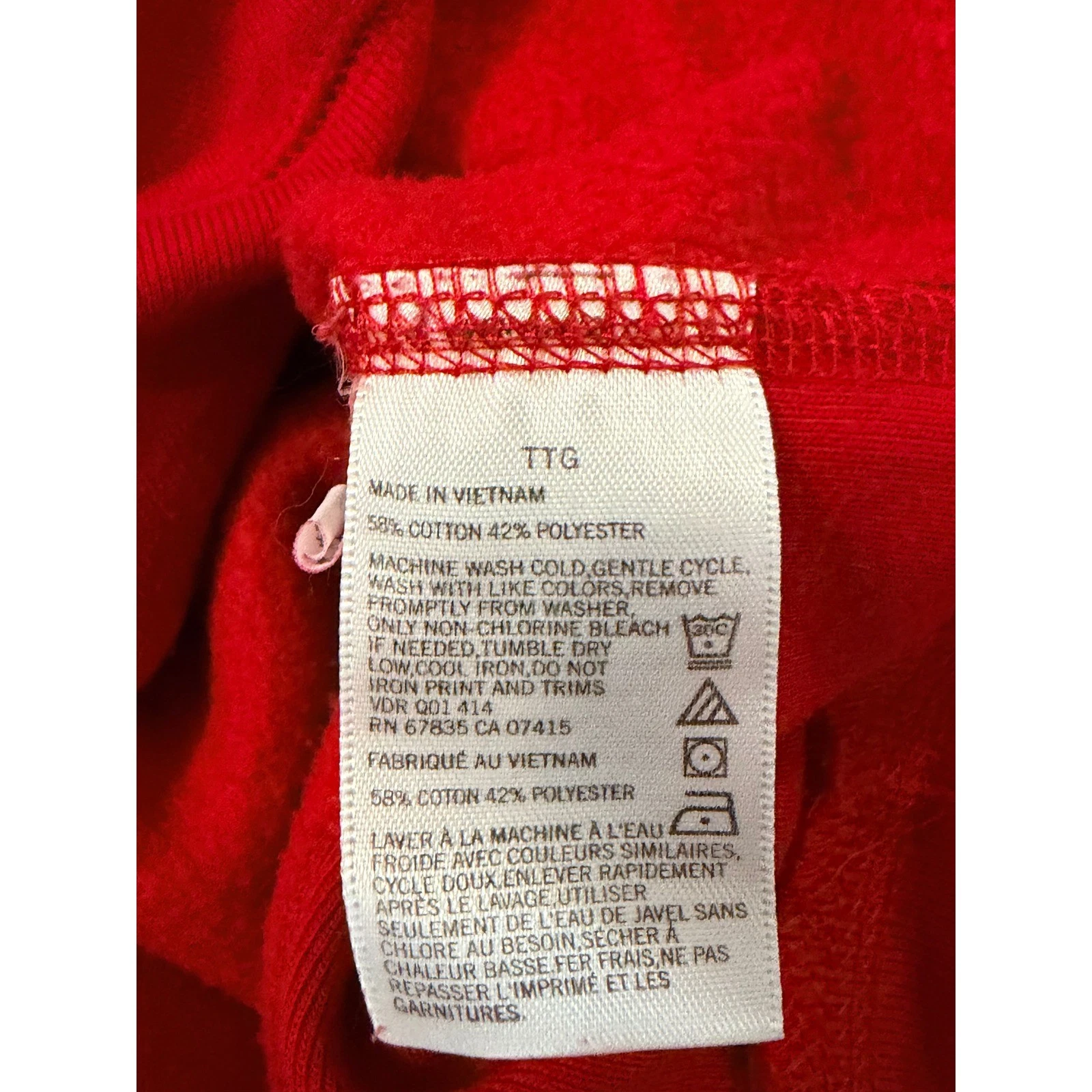 Nautica Mens XXL Red Crewneck Sweatshirt Fleece Pullover J-Class Logo V-Stitch image 5